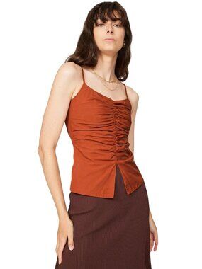 DRAE Shirred Backless Camisole in Small Womens Sleeveless Tank Top
